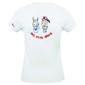 LES P'TITS HEROS TEE-SHIRT PUBLIC BLANC ADULTE FEMME