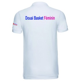 DOUAI BASKET FEMININ POLO HOMME BLANC