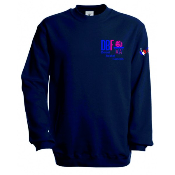 DOUAI BASKET FEMININ SWEAT COL ROND BLEU UNISEXE