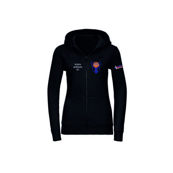 AMICALE BASKET PECQUENCOURT : SWEAT CAPUCHE ZIPPÉ FEMME