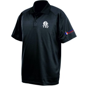 TENNIS DE TABLE DOUAI : POLO UNISEXE NOIR PERFORMANCE AIRCOOL